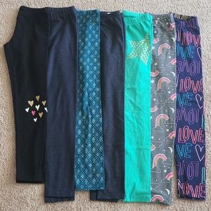 Bundle of 7 girls size 7/8 long leggings